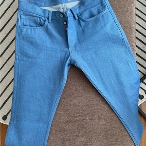 Gustin Big Sky slim denim. Tag size 36. Tonal stitching, hemmed to 33”.